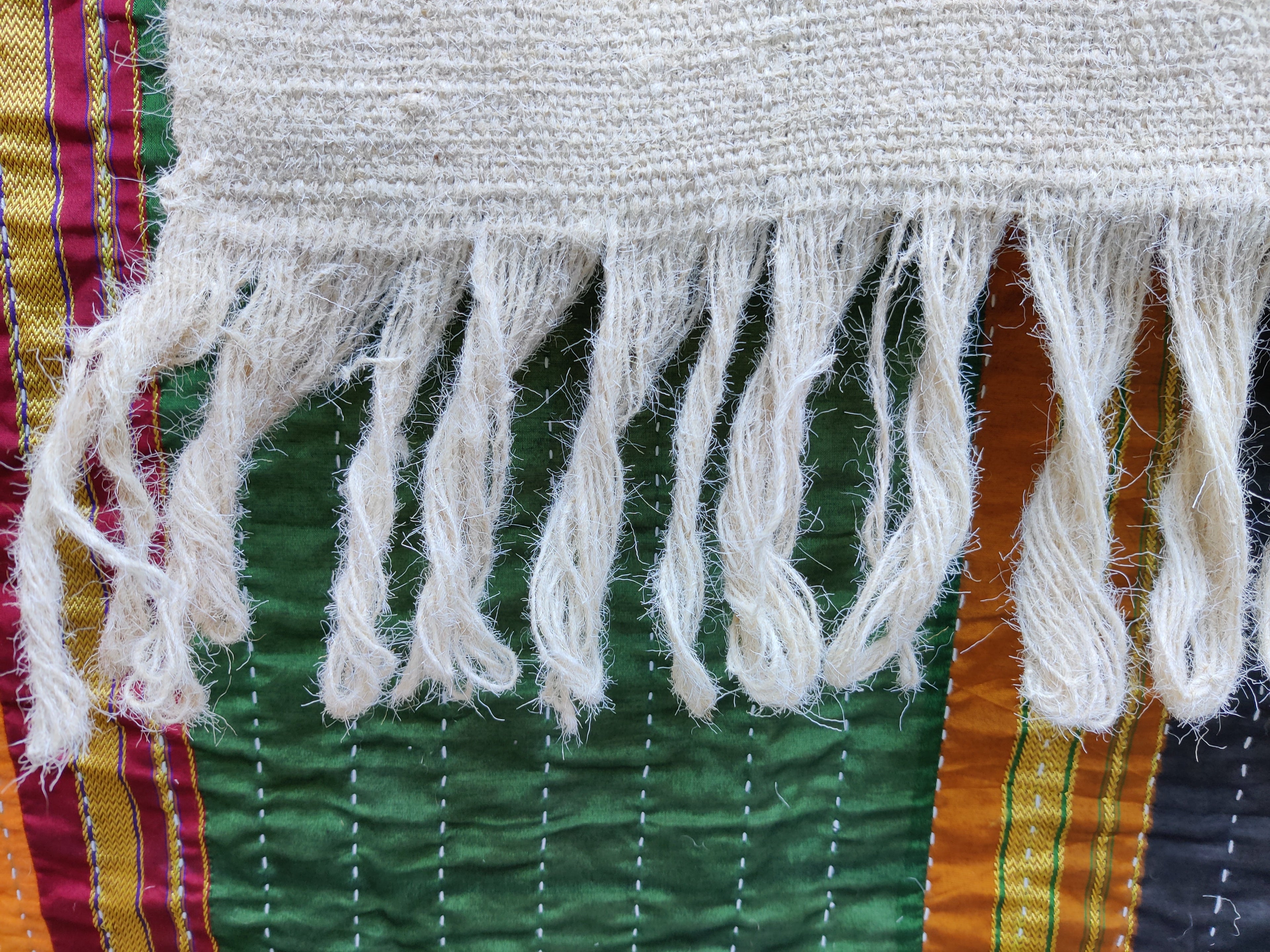 Jawal/Virgin Wool White Ghongadi