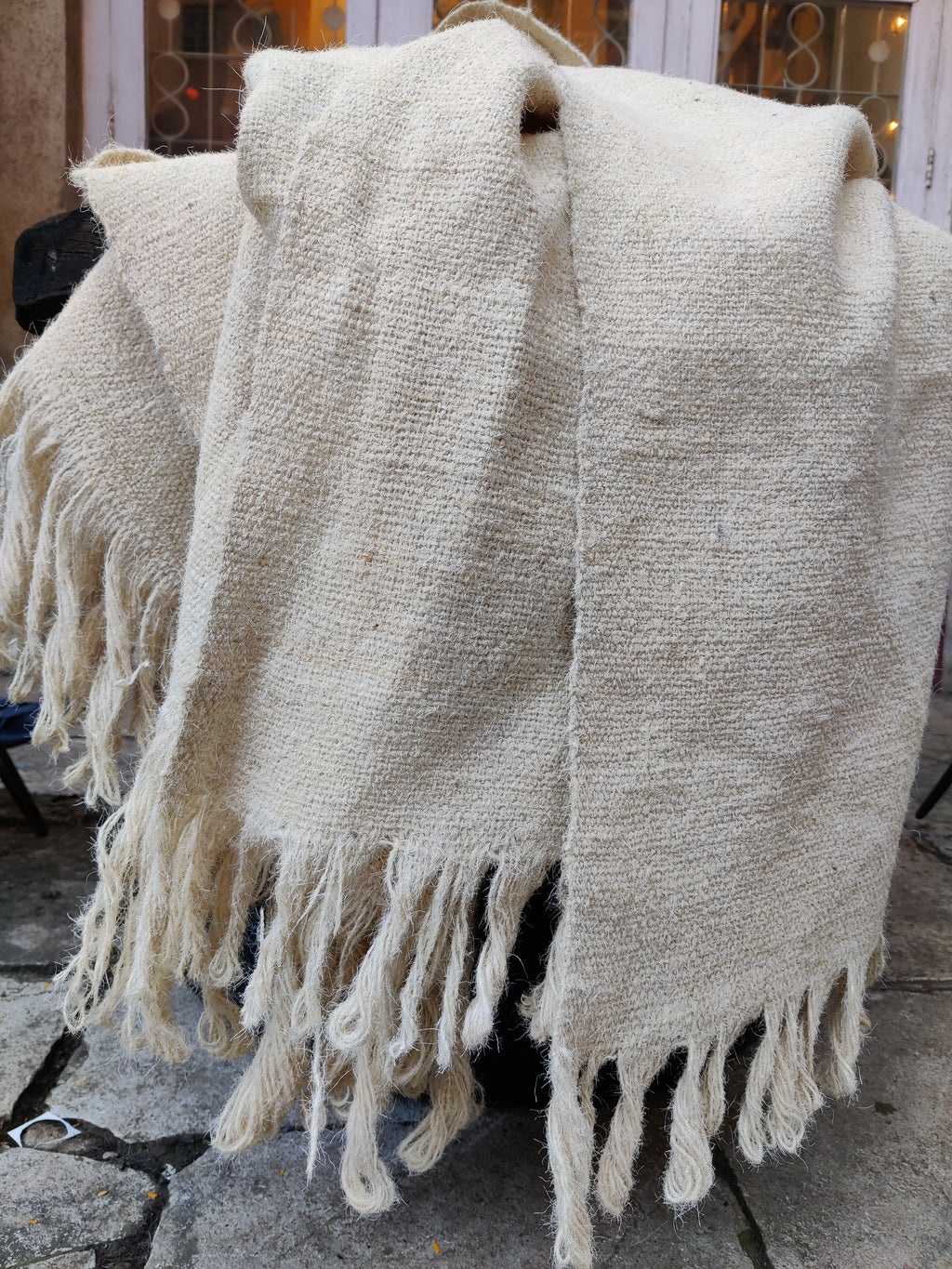 Jawal/Virgin Wool White Ghongadi