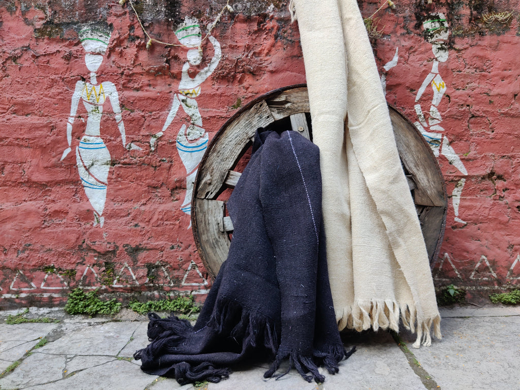Jawal/Virgin Wool Black Ghongadi