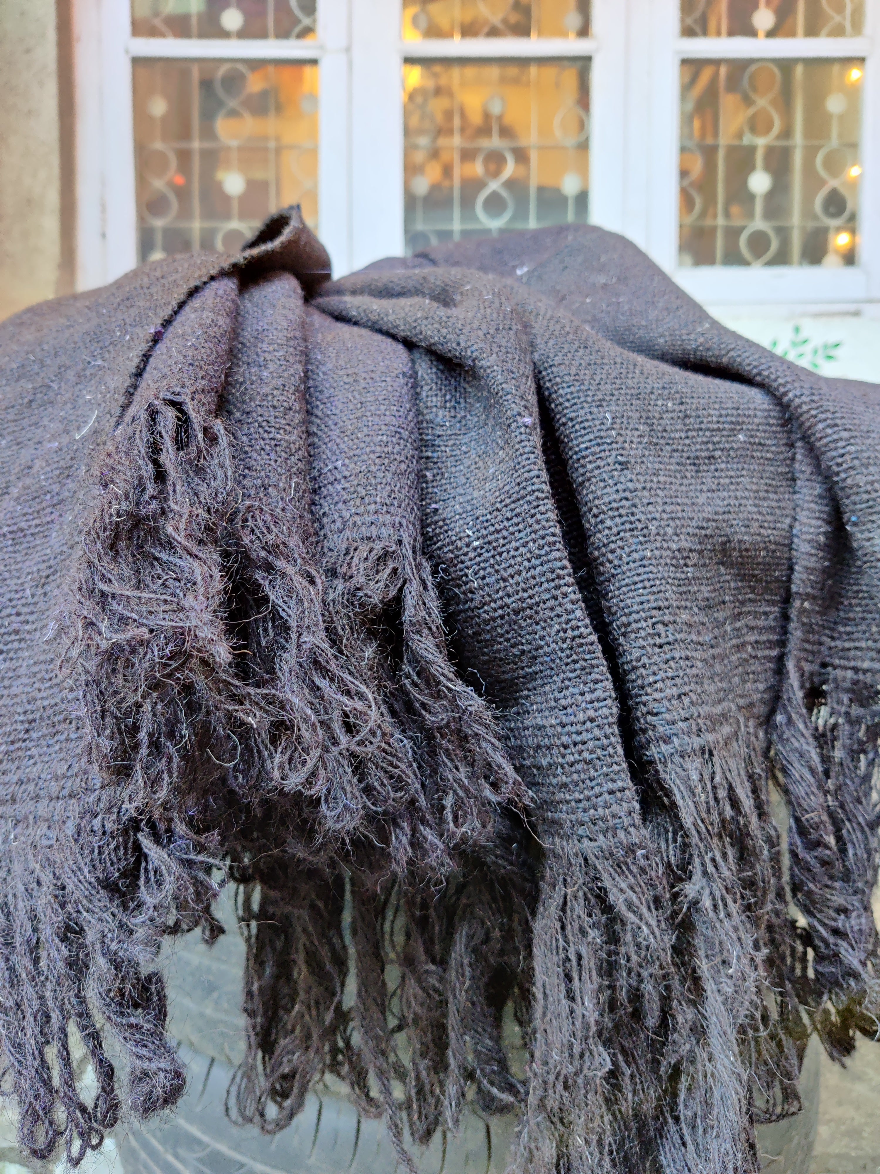 Jawal/Virgin Wool Black Ghongadi