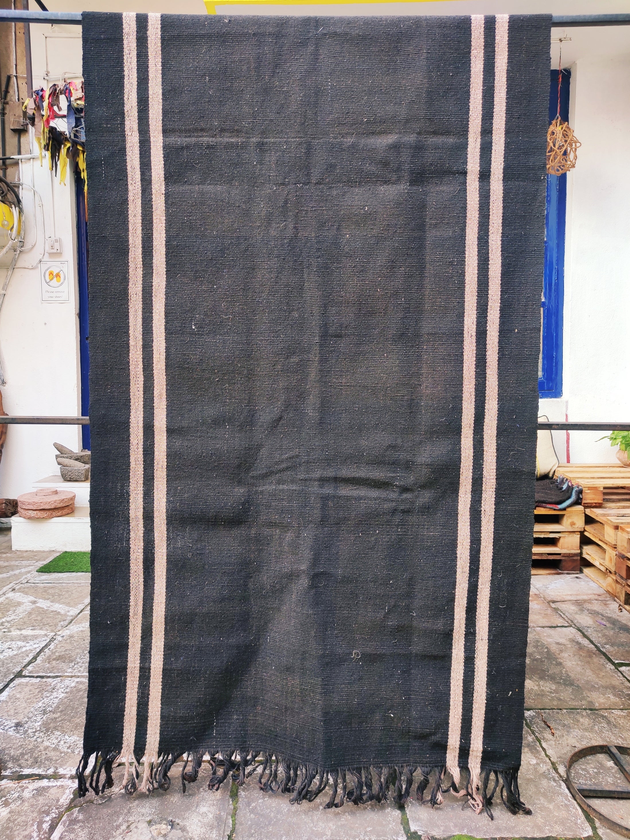 Kolhapuri Pure Woolen Ghongadi - Black
